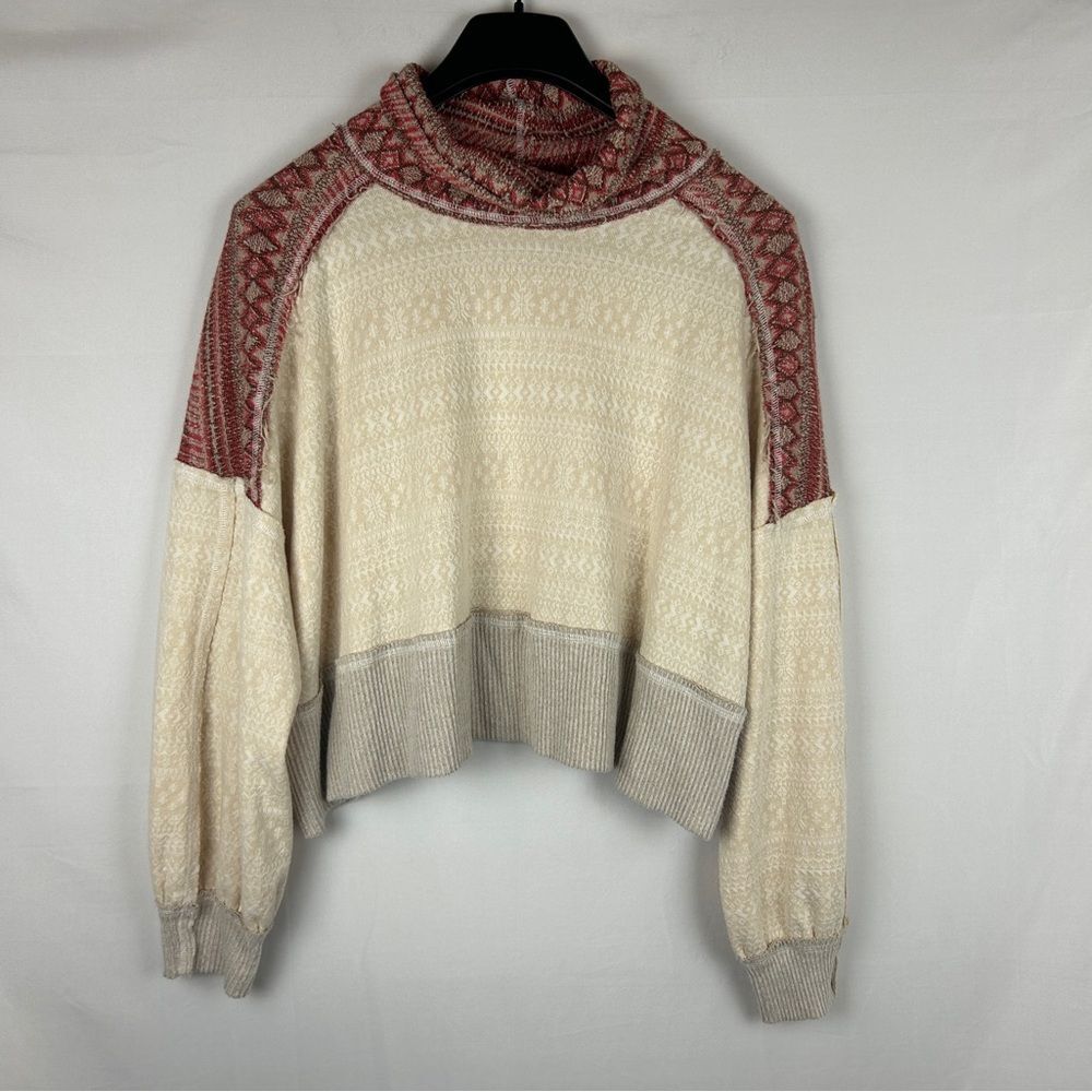 We the free AT THE LODGE TURTLENECK PULLOVER sweater Small